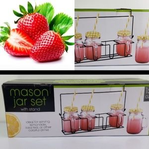 MASON JAR SET WITH STAND / 4